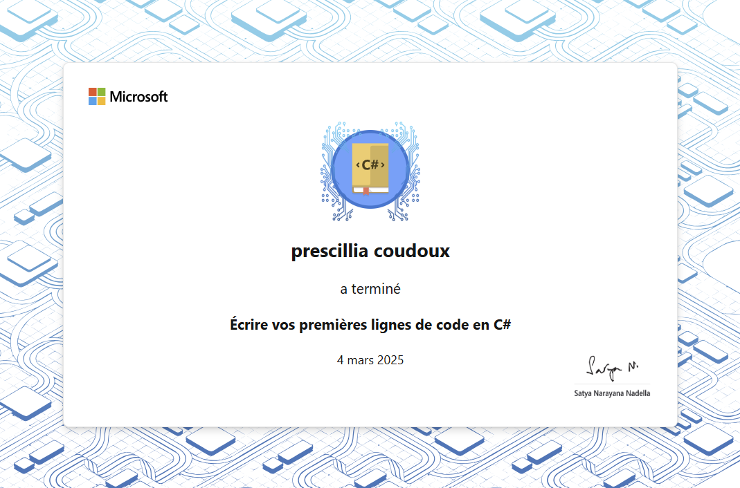 Certification Microsoft C#