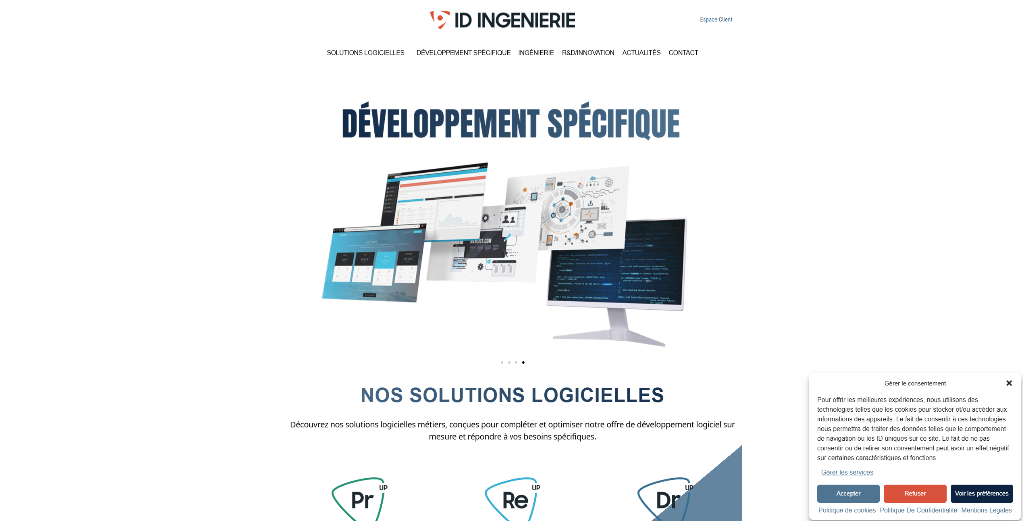 Page développement spécifique du site ID Ingénierie